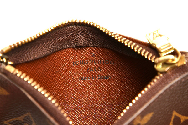 ルイ ヴィトン モノグラム ポシェットクレ M62650 ブラウン 茶 PVC レザー キーケース ユニセックス LOUIS VUITTON 中古