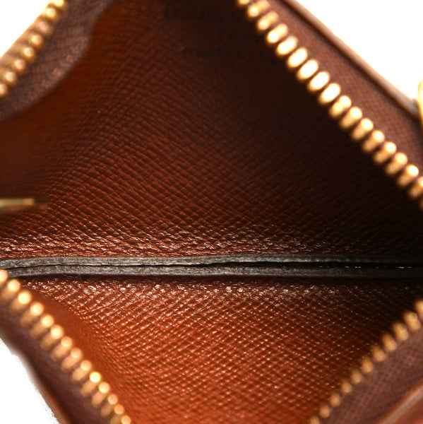 ルイ ヴィトン モノグラム ポシェットクレ M62650 ブラウン 茶 PVC レザー キーケース ユニセックス LOUIS VUITTON 中古