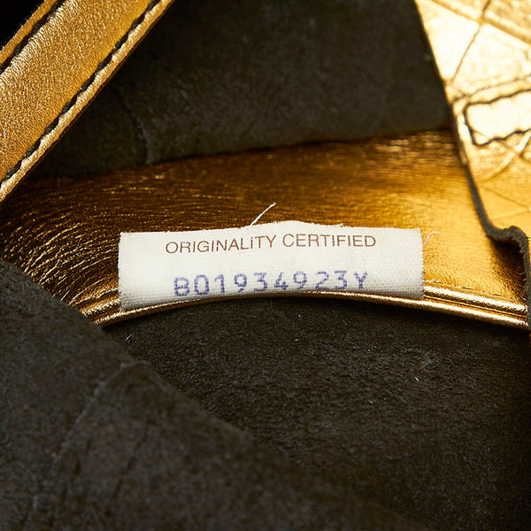 ボッテガヴェネタ イントレッチオ ミラージュ ゴールド レザー トートバッグ レディース BOTTEGAVENETA 中古