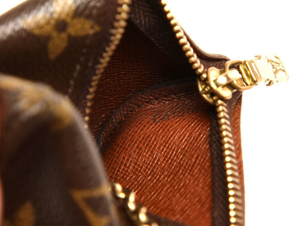 ルイ ヴィトン モノグラム ポシェットクレ M62650 ブラウン 茶 PVC レザー キーケース ユニセックス LOUIS VUITTON 中古