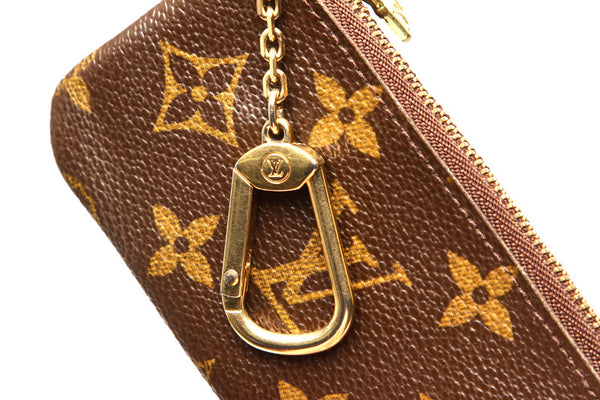 ルイ ヴィトン モノグラム ポシェットクレ M62650 ブラウン 茶 PVC レザー キーケース ユニセックス LOUIS VUITTON 中古