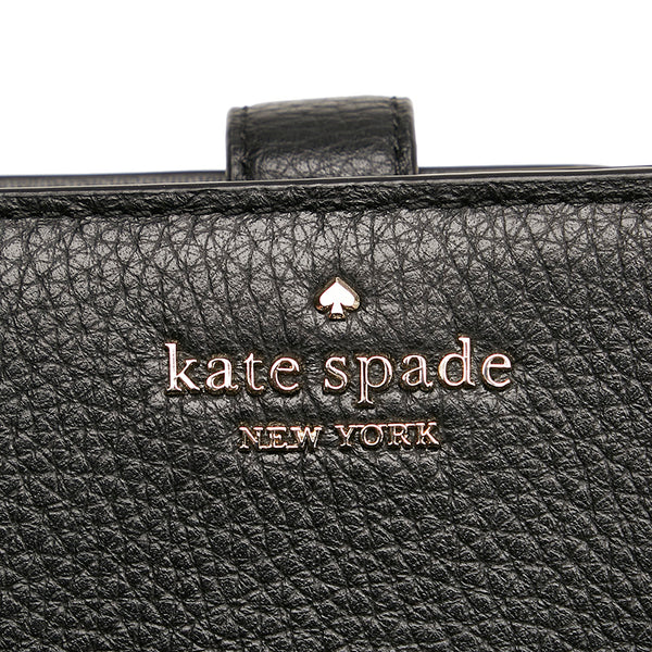 ケイトスペード 二つ折り財布 WLRO0394 ブラック レザー レディース Kate Spade 【中古】