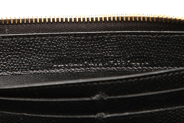 フェンディ 8M0406 ブラック レザー ラウンドファスナー 長財布 レディース FENDI 中古