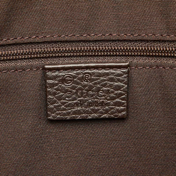 グッチ GGクリスタル シェリーライン 293599 ベージュ ブラウン PVC レザー トートバッグ レディース GUCCI 【中古】