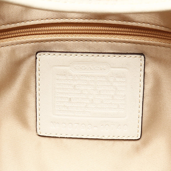 コーチ エルゴ ホーボー ホワイト レザー ショルダーバッグ レディース COACH 【中古】