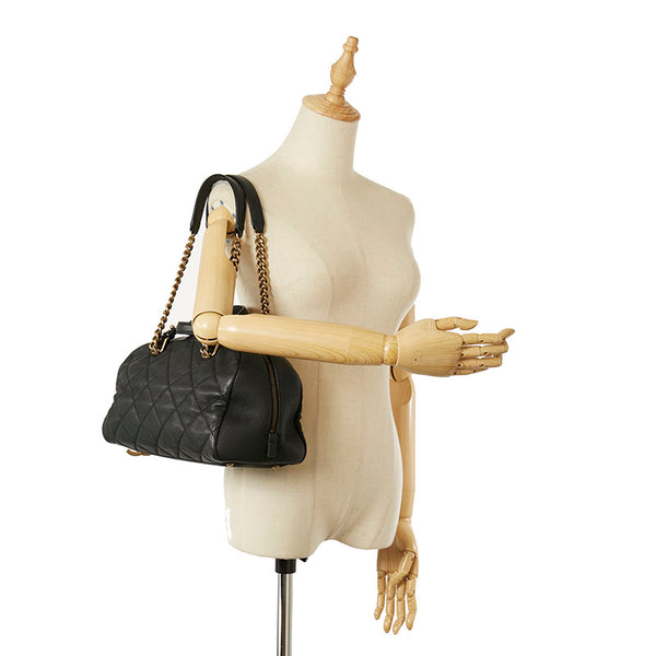 シャネル ブラック キャビアスキン ハンドバッグ ショルダーバッグ チェーン 2WAY レディース CHANEL 【中古】