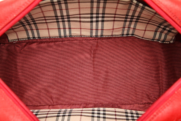 バーバリー ホワイトゴールド レザー ハンドバッグ レディース BURBERRY 中古