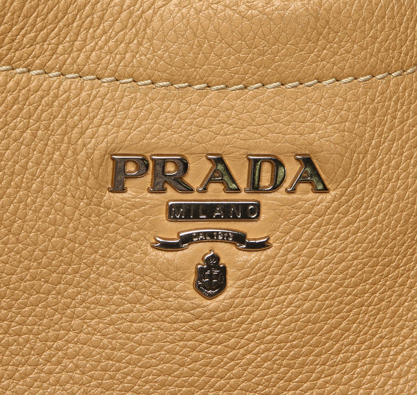 プラダ BR3349 ブラウン レザー ショルダーバッグ レディース PRADA 中古