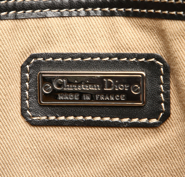 クリスチャンディオール ブラック レザー ボストンバッグ レディース Christian Dior 中古