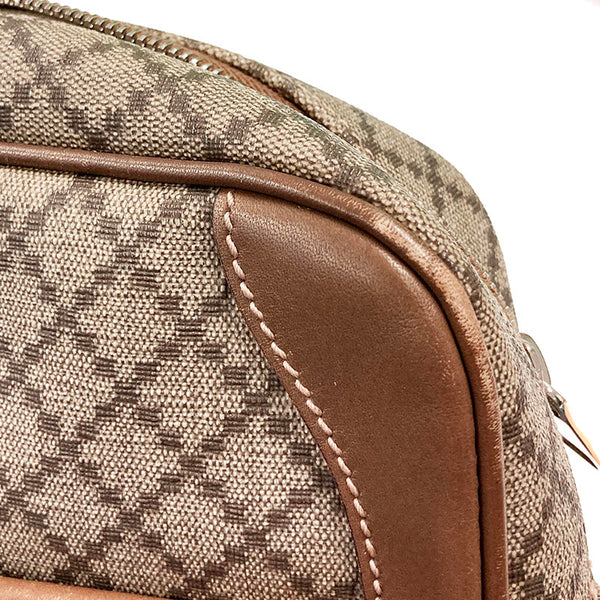 グッチ ディアマンテ  268159 ベージュ ブラウン キャンバス レザー ショルダーバッグ レディース GUCCI 【中古】