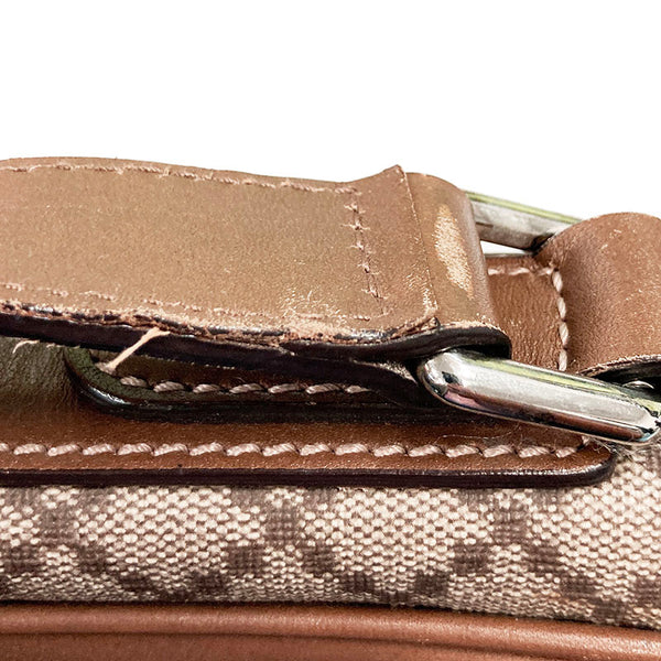 グッチ ディアマンテ  268159 ベージュ ブラウン キャンバス レザー ショルダーバッグ レディース GUCCI 【中古】