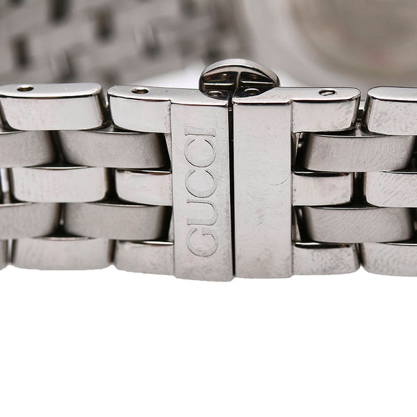 グッチ シルバー ステンレススチール 腕時計 レディース GUCCI クオーツ シルバー文字盤 【中古】