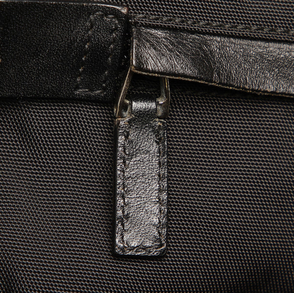 グッチ 019 0335 ブラック キャンバス レザー 肩掛け ショルダーバッグ ユニセックス GUCCI 中古