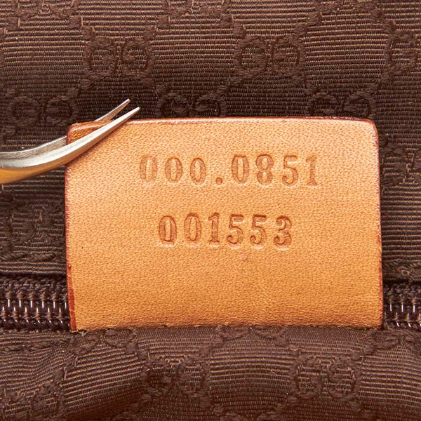 グッチ シェリー 000 0851 ベージュ ブラウン キャンバス レザー ボストンバッグ レディース GUCCI 【中古】