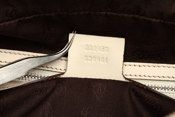 グッチ GGキャンバス ミスGG 232958 ベージュ アイボリー キャンバス レザー ボストンバッグ レディース GUCCI 中古