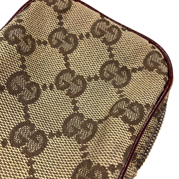 グッチ GGキャンバス 115249 ベージュ レッド キャンバス レザー シガレットケース レディース GUCCI 【中古】