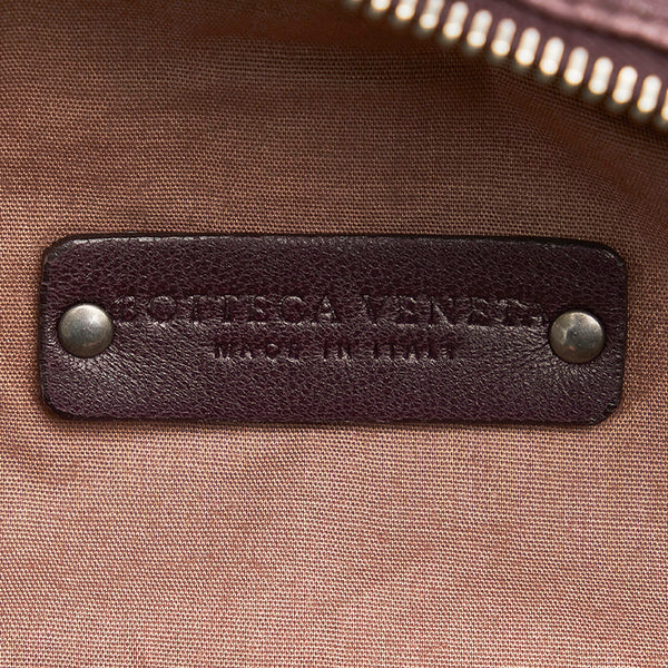 ボッテガヴェネタ イントレチャート パープル レザー ボディバッグ ユニセックス BOTTEGAVENETA 【中古】