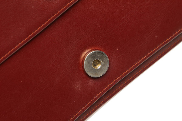 カルティエ ワインレッド レザー セカンドバッグ レディース CARTIER 中古