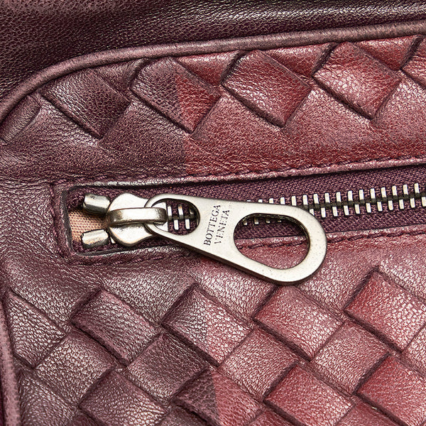 ボッテガヴェネタ イントレチャート パープル レザー ボディバッグ ユニセックス BOTTEGAVENETA 【中古】