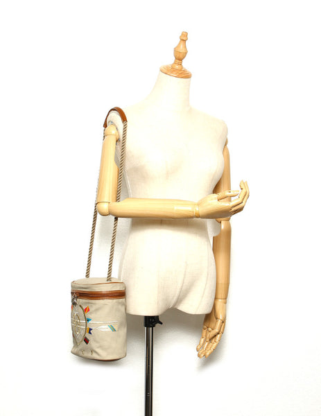 グッチ 001・58・1108 ベージュ キャンバス 肩掛け ショルダーバッグ レディース GUCCI 中古