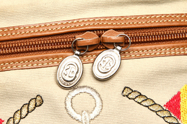 グッチ 001・58・1108 ベージュ キャンバス 肩掛け ショルダーバッグ レディース GUCCI 中古