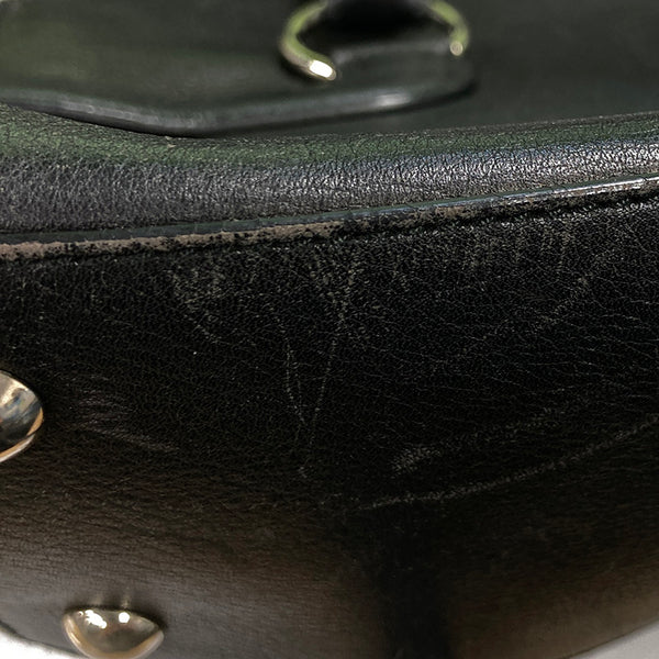 サルヴァトーレフェラガモ ガンチーニ AQ-21 4862 ブラック レザー ハンドバッグ レディース Salvatore Ferragamo 【中古】