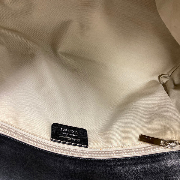 サルヴァトーレフェラガモ ガンチーニ AQ-21 4862 ブラック レザー ハンドバッグ レディース Salvatore Ferragamo 【中古】