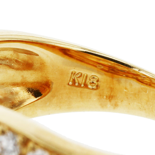K18YG イエローゴールド ダイヤ1.00ct リング 指輪 レディース 12号 【中古】