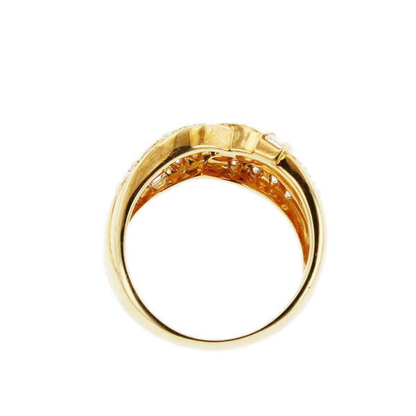 K18YG イエローゴールド ダイヤ1.00ct リング 指輪 レディース 12号 【中古】