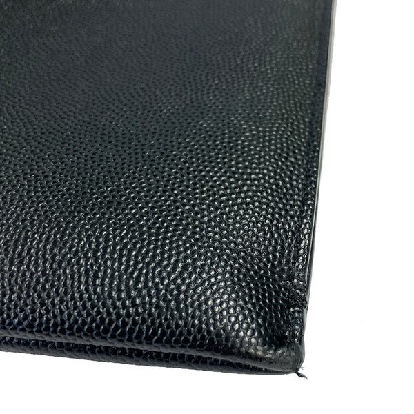 サンローラン ブラック レザー クラッチバッグ レディース SAINT LAURENT 【中古】