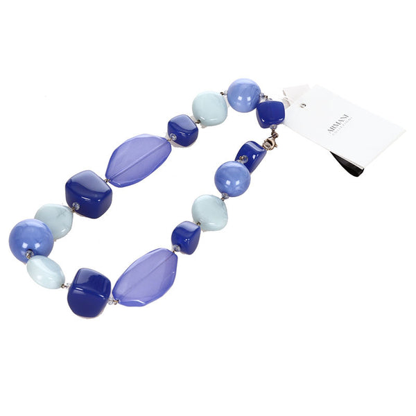 アルマーニ ブルー プラスチック ストーン ネックレス レディース ARMANI 【中古】