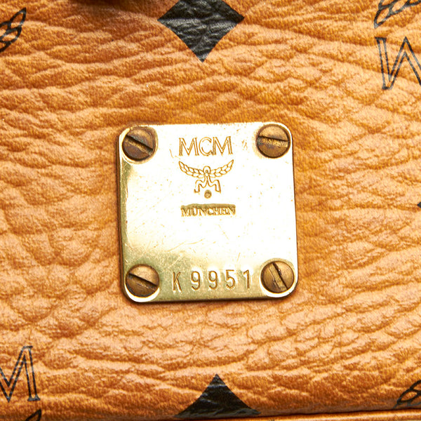 エム シー エム ブラウン レザー ハンドバッグ レディース MCM 中古
