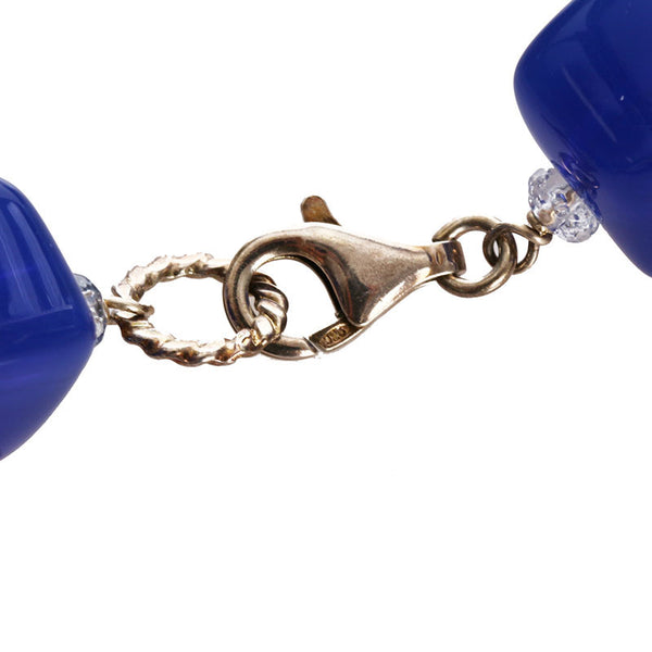 アルマーニ ブルー プラスチック ストーン ネックレス レディース ARMANI 【中古】