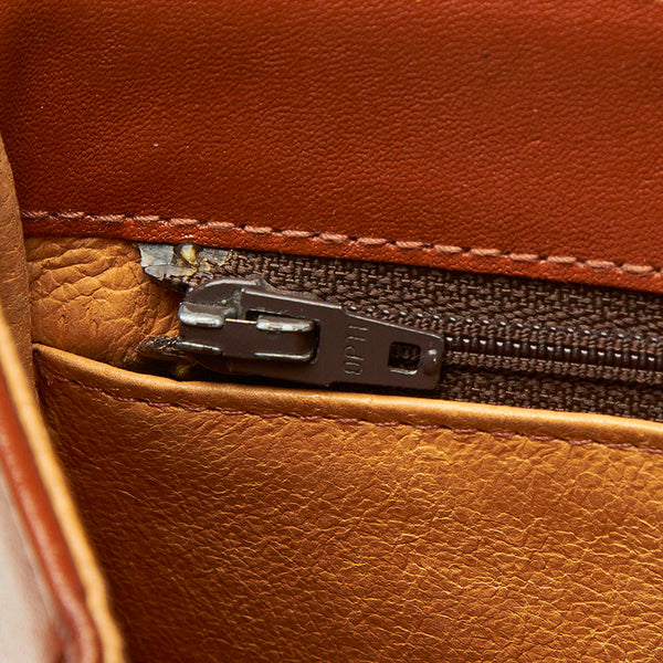 エム シー エム ブラウン レザー ハンドバッグ レディース MCM 中古