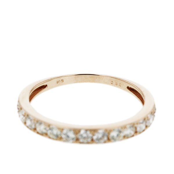K18PG ピンクゴールド ダイヤ0.50ct リング 指輪 レディース 12号 【中古】