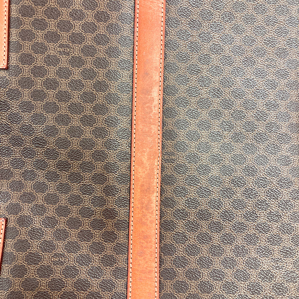 セリーヌ マカダム MC97/2 ブラウン PVC レザー ボストンバッグ レディース CELINE 【中古】