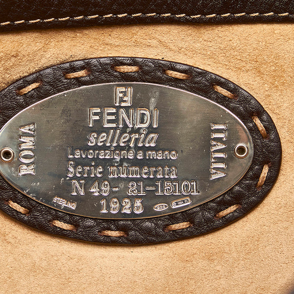 フェンディ セレリア リンダ 8BR388 ブラウン レザー トートバッグ レディース FENDI 【中古】