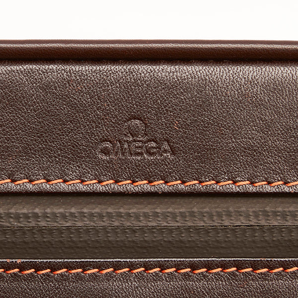 オメガ ブラウン レザー セカンドバッグ メンズ OMEGA 【中古】