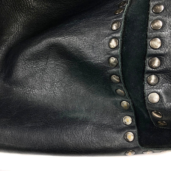 ジミーチュウ スタッズ ブラック レザー ハンドバック ショルダーバッグ 2WAY レディース JIMMY CHOO 【中古】
