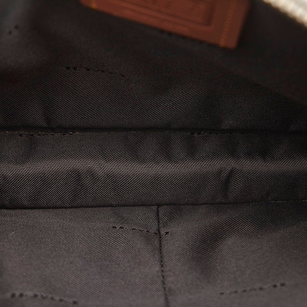 コーチ 38150 ブラック レザー クラッチバッグ メンズ COACH 【中古】