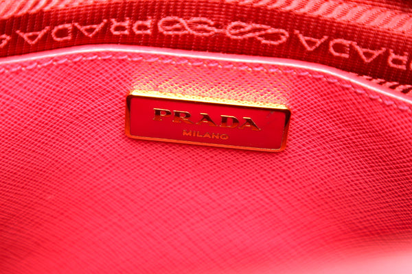 プラダ ピンク レザー サファリアーノ ハンドバッグ レディース PRADA 中古