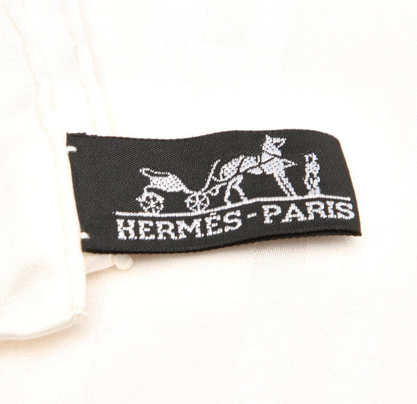 エルメス アイボリー シルク スカーフ レディース HERMES 中古