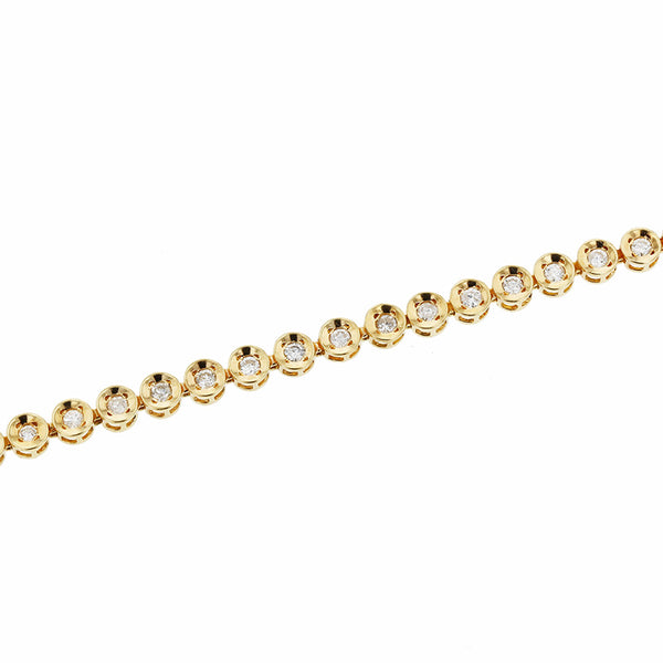 K18YG イエローゴールド ダイヤ1.0ct ブレスレット レディース 【中古】