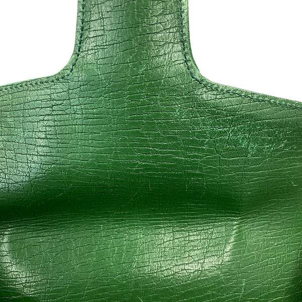 グッチ GGキャンバス ホースビット 131474 グリーン ブラウン キャンバス レザー ショルダーバッグ レディース GUCCI 【中古】