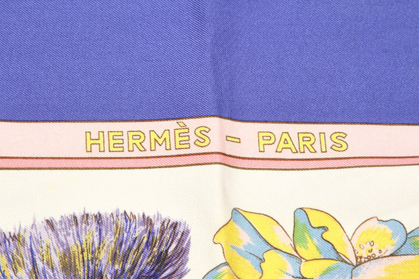 エルメス カレ REGINA ブルー マルチ シルク スカーフ レディース HERMES 中古