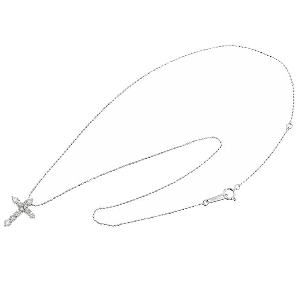 Pt900 プラチナ Pt850 プラチナ ダイヤ0.51ct ネックレス レディース 【中古】