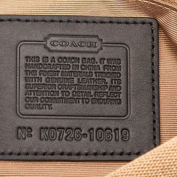 コーチ ショルダーバッグ ブラウン キャンバス レザー レディース COACH 【中古】