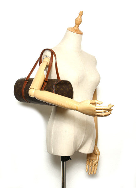 ルイ ヴィトン モノグラム パピヨン 30 M51365 PVC レザー ハンドバッグ レディース LOUIS VUITTON 中古