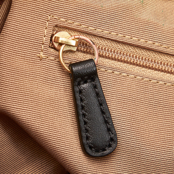 コーチ ショルダーバッグ ブラウン キャンバス レザー レディース COACH 【中古】