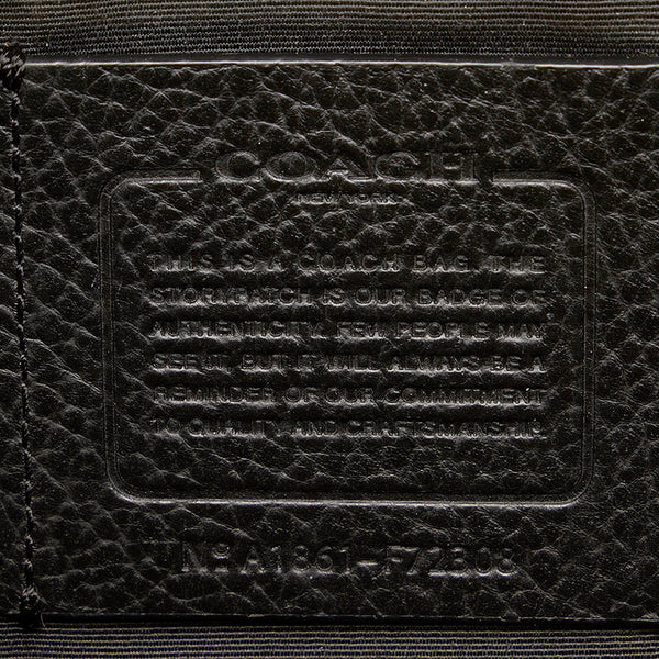 コーチ ビジネスバッグ ショルダーバッグ 2WAY F72308 ブラック ワインレッド レザー メンズ COACH 【中古】